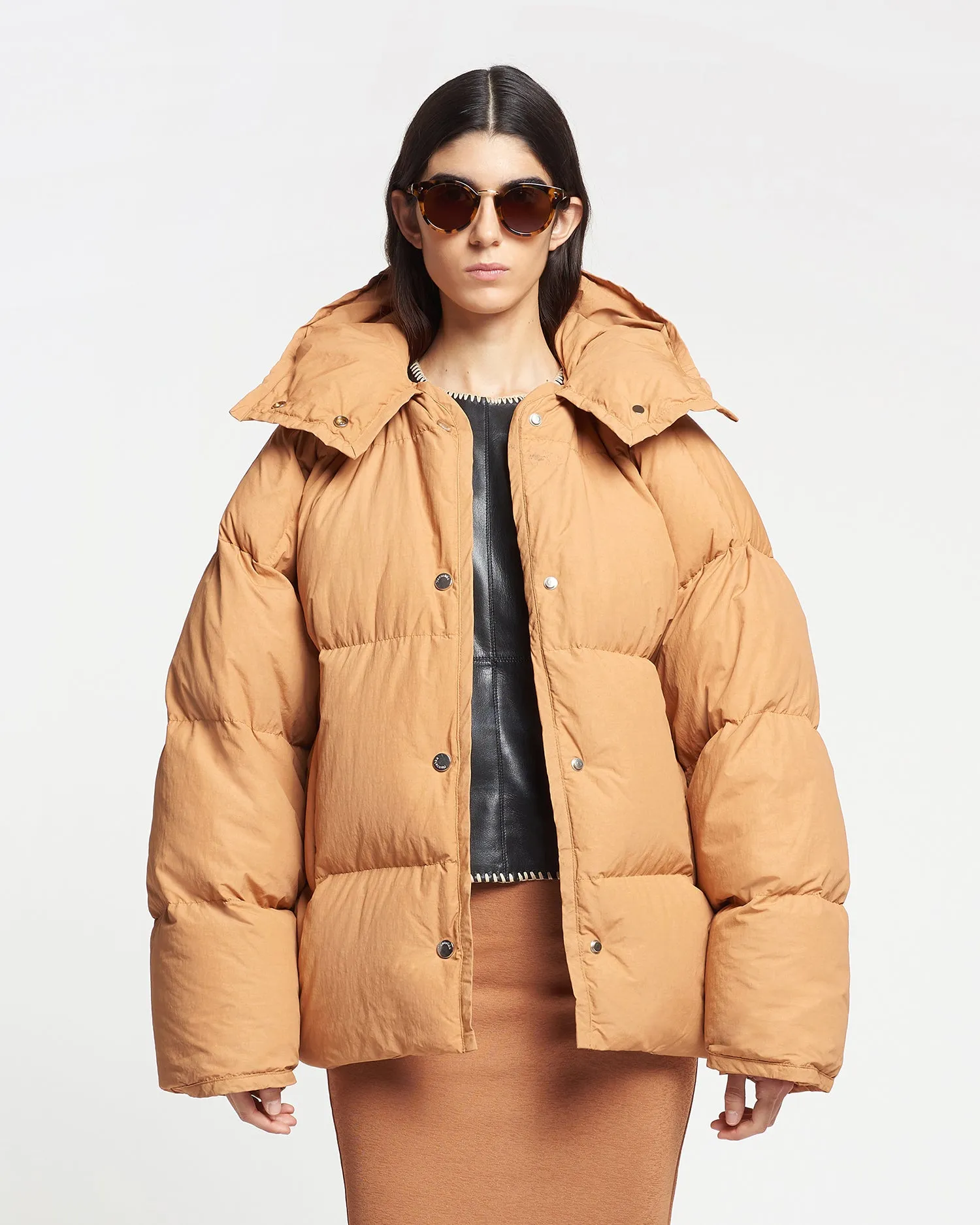 Jolyn - Tech Poplin Puffer Jacket - Biscuit