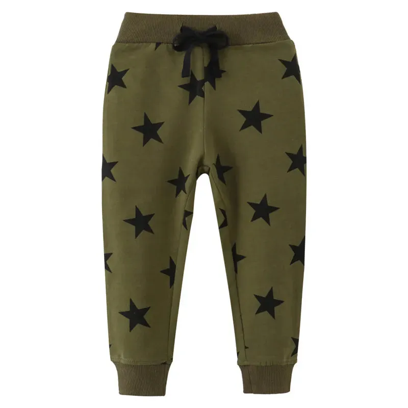 Jumping Meters New Arrival Children's Stars Sweatpants Boys Girls Long Trousers Drawstring Baby Autumn Spring Costume Kids Pants