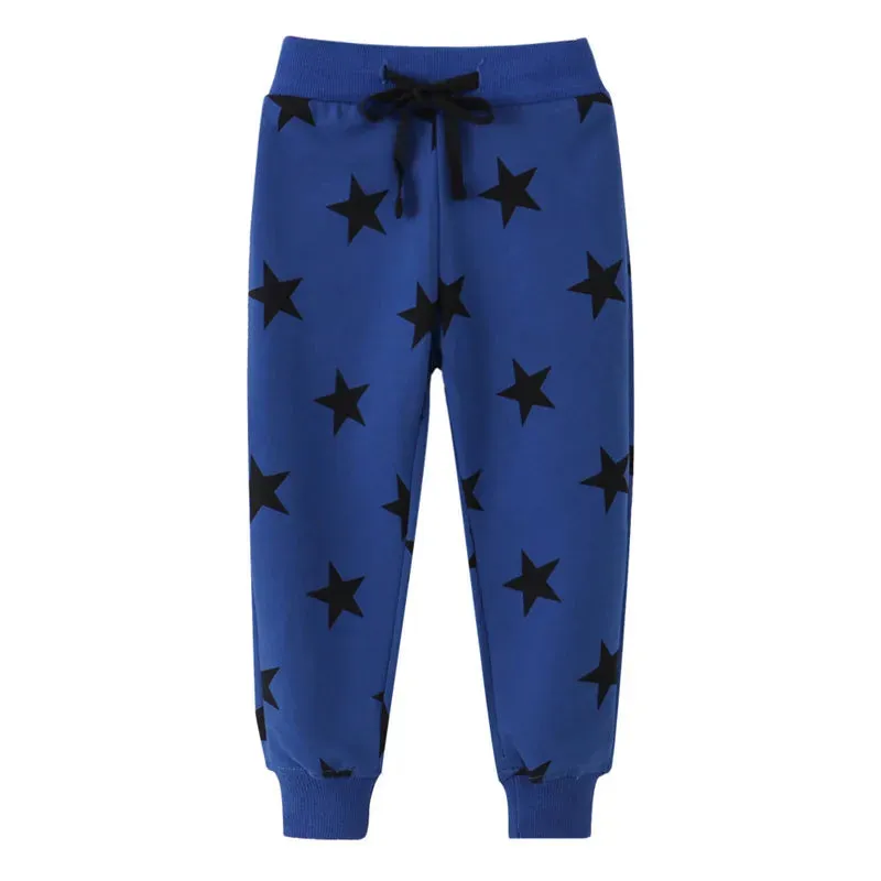 Jumping Meters New Arrival Children's Stars Sweatpants Boys Girls Long Trousers Drawstring Baby Autumn Spring Costume Kids Pants