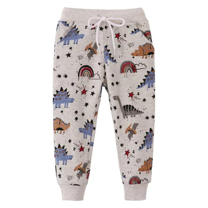 Jumping Meters New Arrival Children's Stars Sweatpants Boys Girls Long Trousers Drawstring Baby Autumn Spring Costume Kids Pants