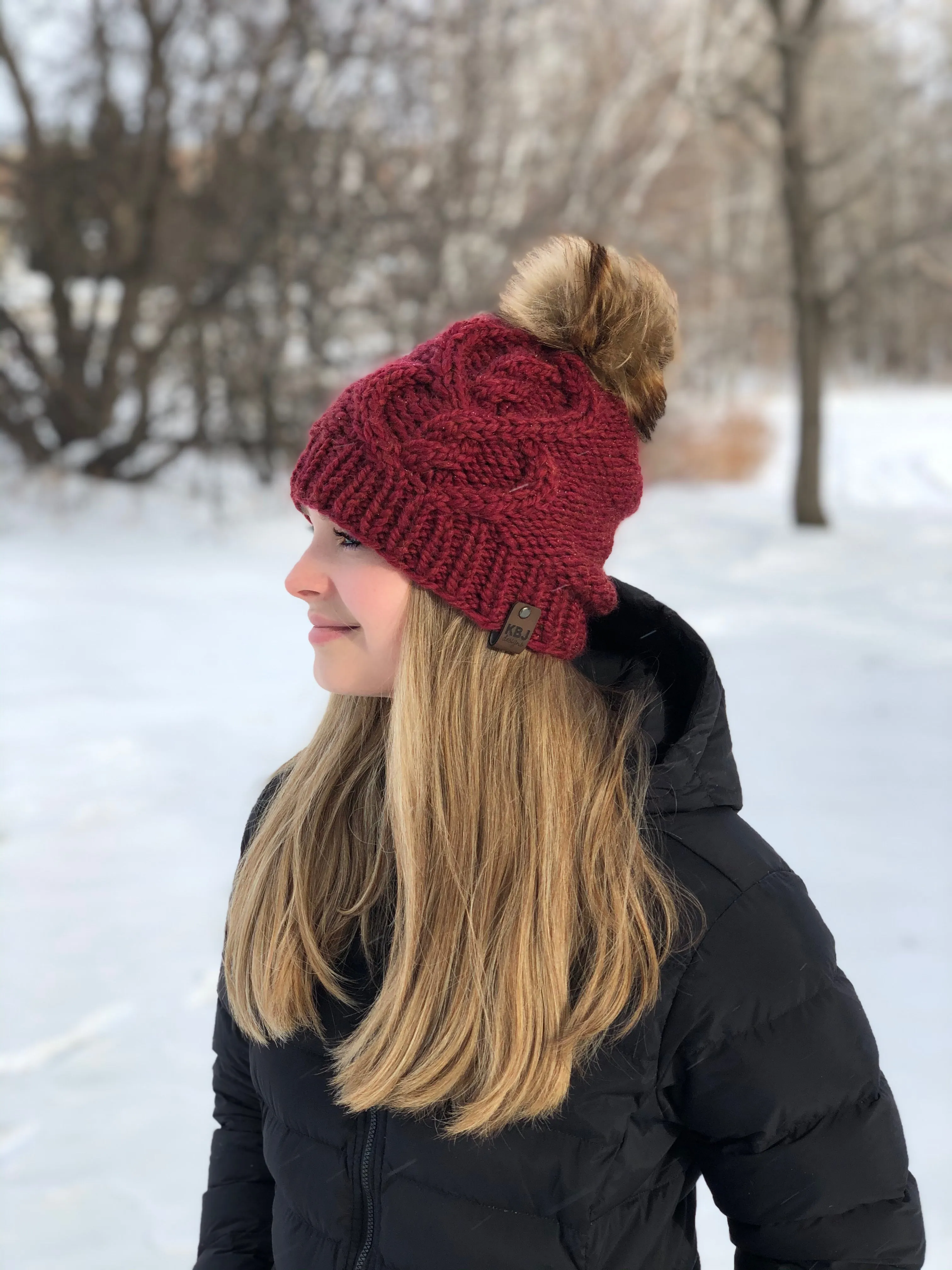 KNIT Pattern for Celtic Heart Beanie | Knit Hat Pattern | Hat Knitting Pattern | DIY Written Knit Instructions