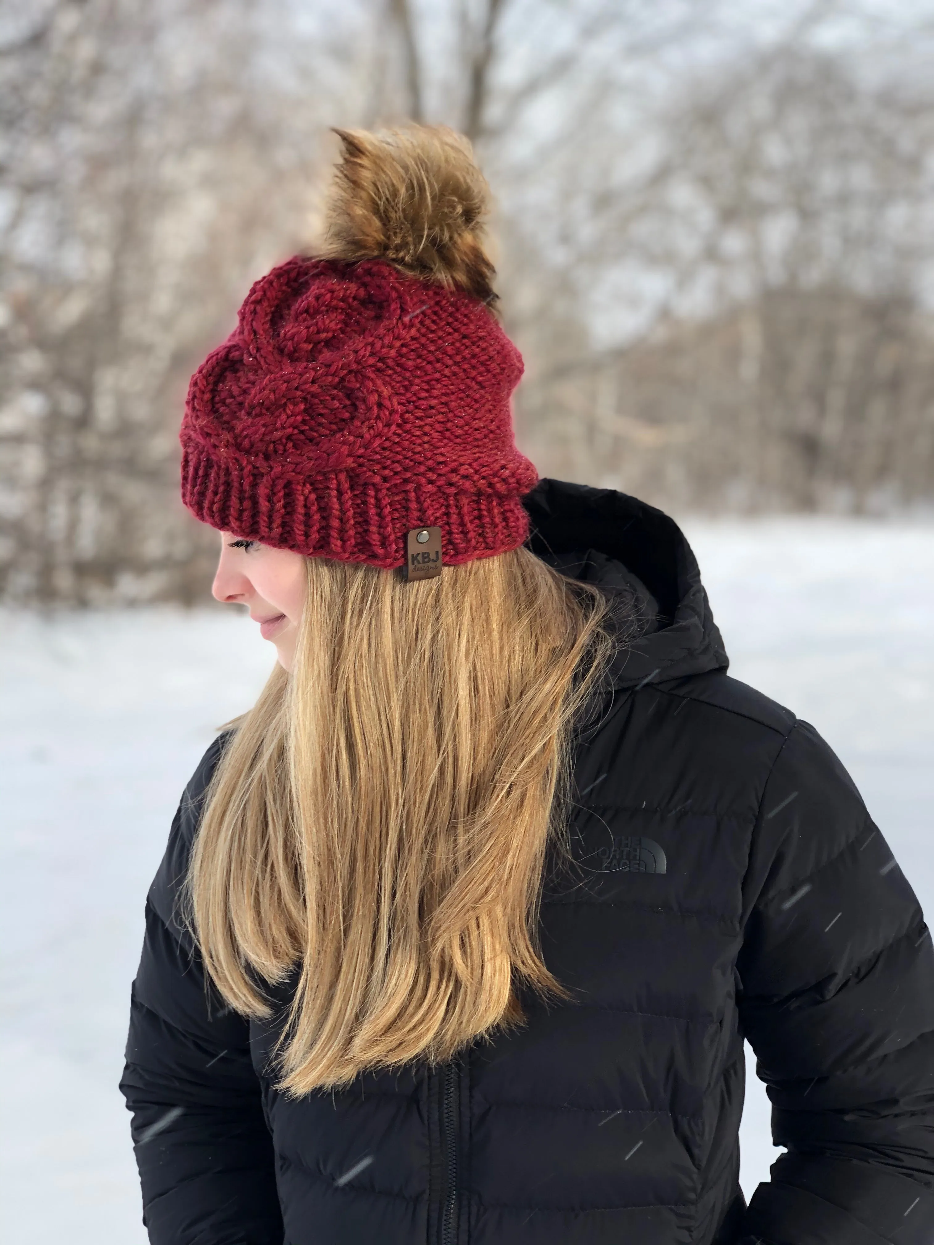 KNIT Pattern for Celtic Heart Beanie | Knit Hat Pattern | Hat Knitting Pattern | DIY Written Knit Instructions