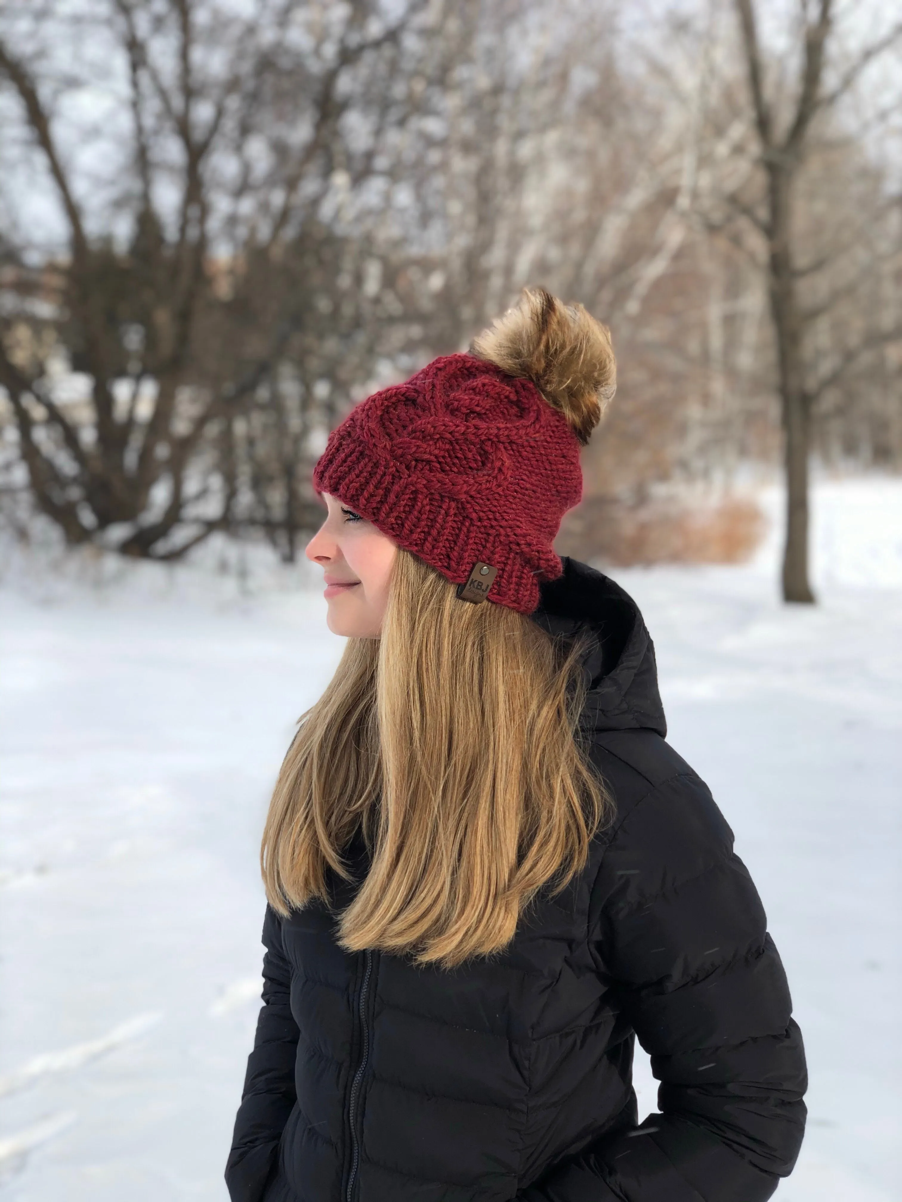 KNIT Pattern for Celtic Heart Beanie | Knit Hat Pattern | Hat Knitting Pattern | DIY Written Knit Instructions