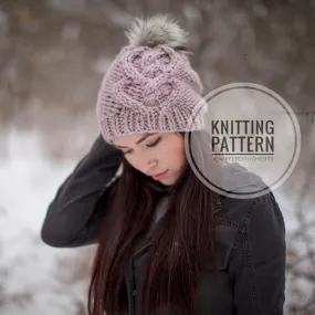 KNIT Pattern for Celtic Heart Beanie | Knit Hat Pattern | Hat Knitting Pattern | DIY Written Knit Instructions