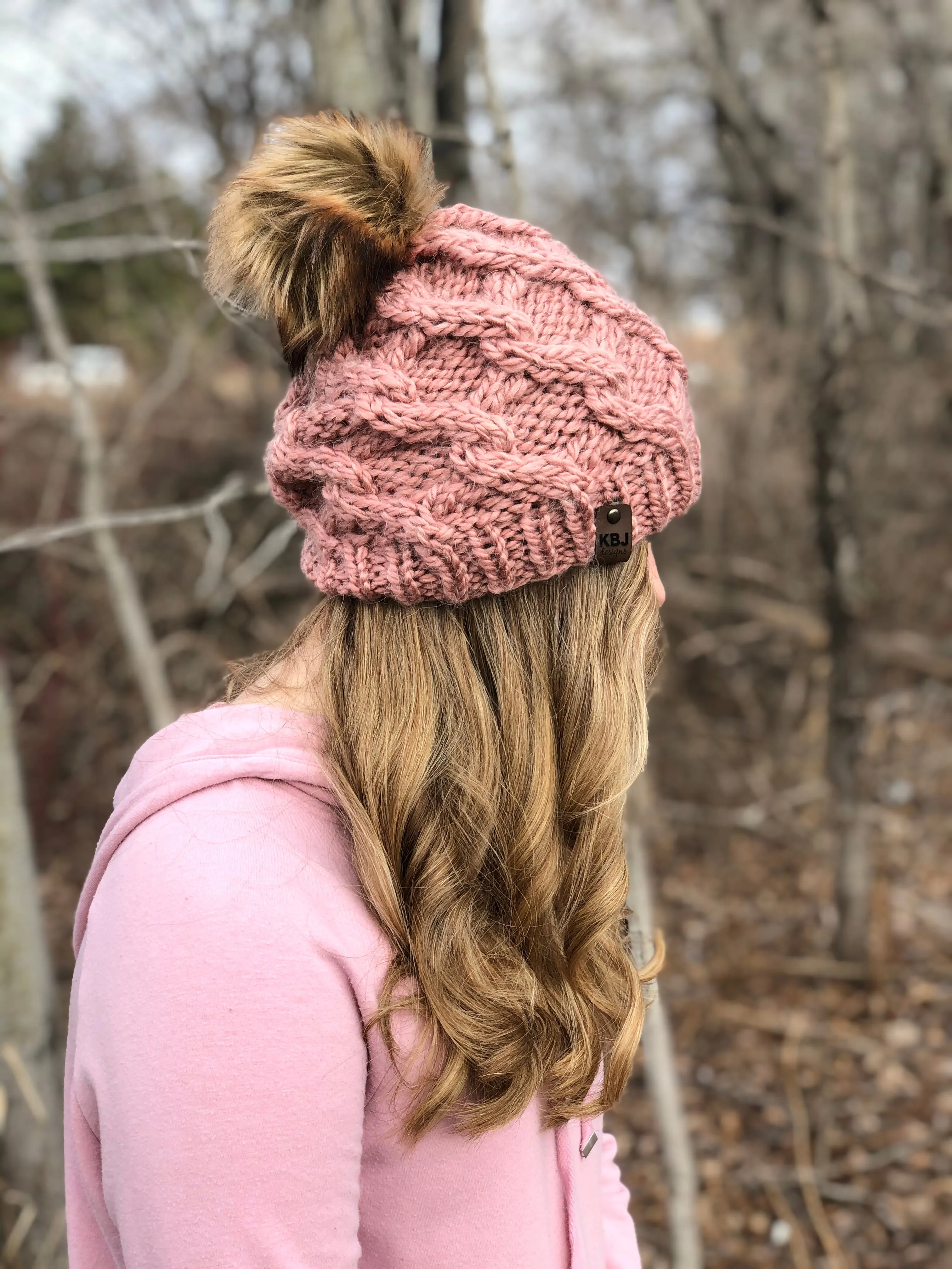 KNIT Pattern for Chain Links Slouch | Knit Hat Pattern | Hat Knitting Pattern | DIY Written Knit Instructions