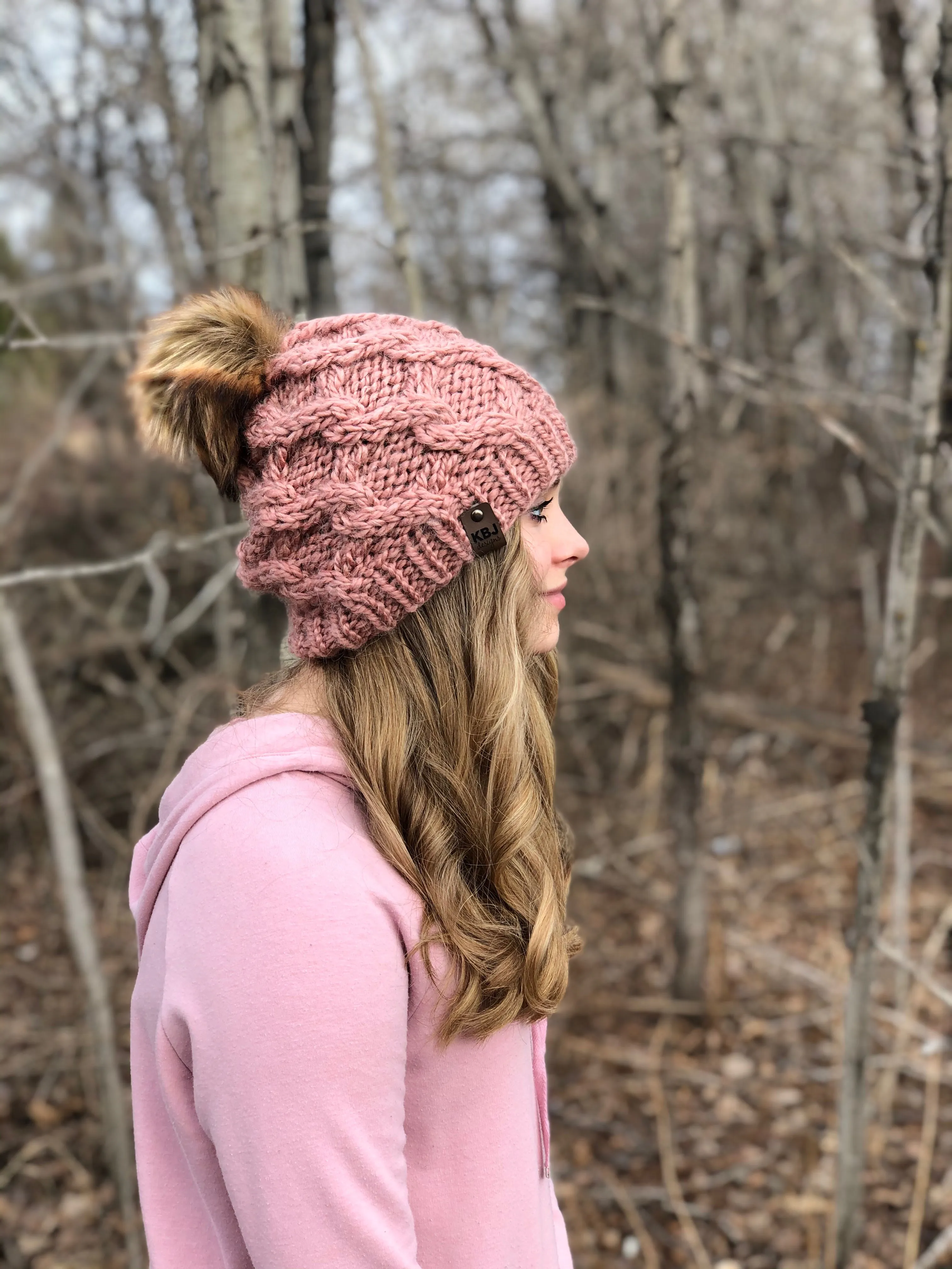 KNIT Pattern for Chain Links Slouch | Knit Hat Pattern | Hat Knitting Pattern | DIY Written Knit Instructions