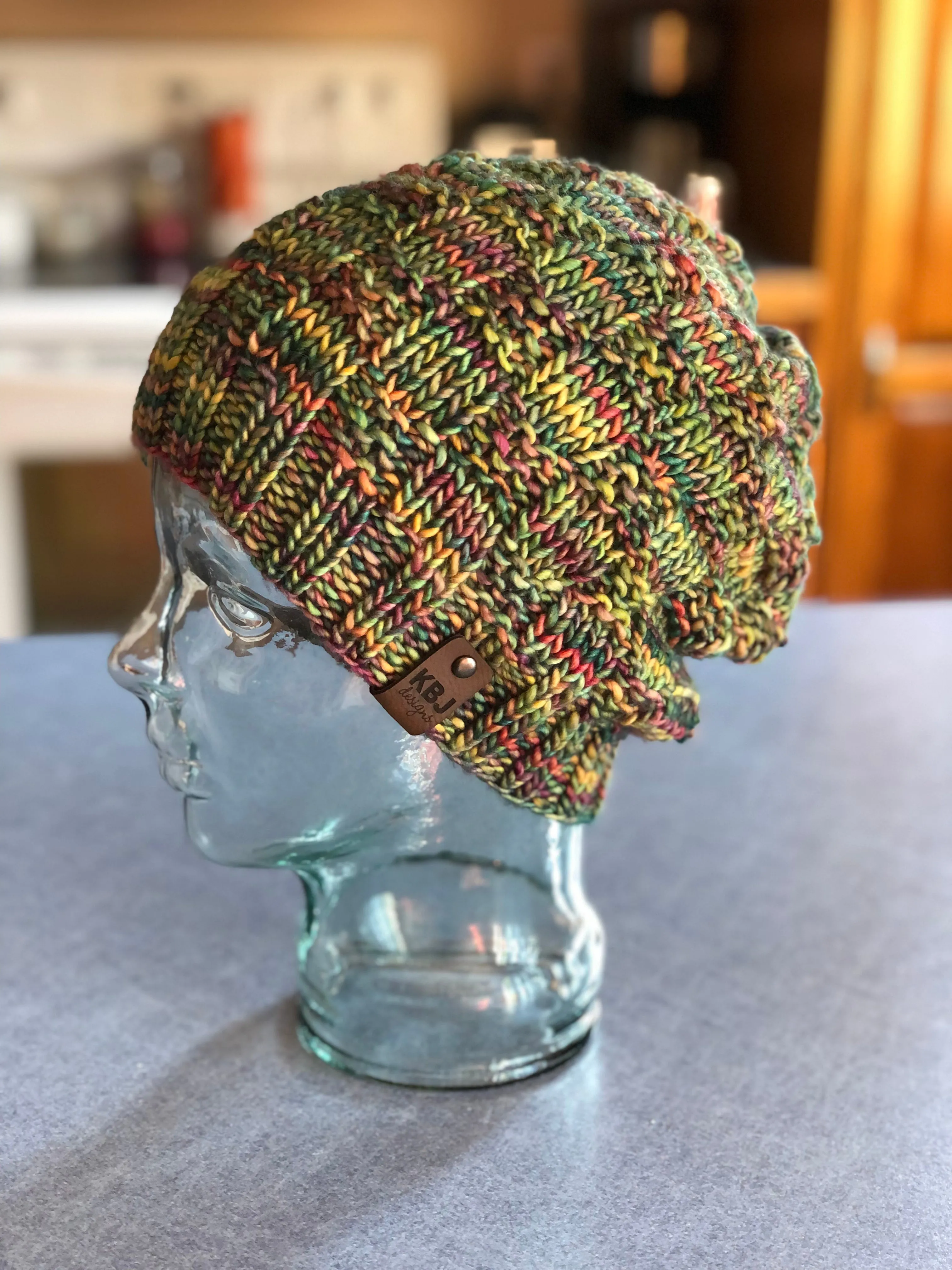 KNIT Pattern for Checkerboard Slouch | Knit Hat Pattern | Hat Knitting Pattern | DIY Written Knit Instructions