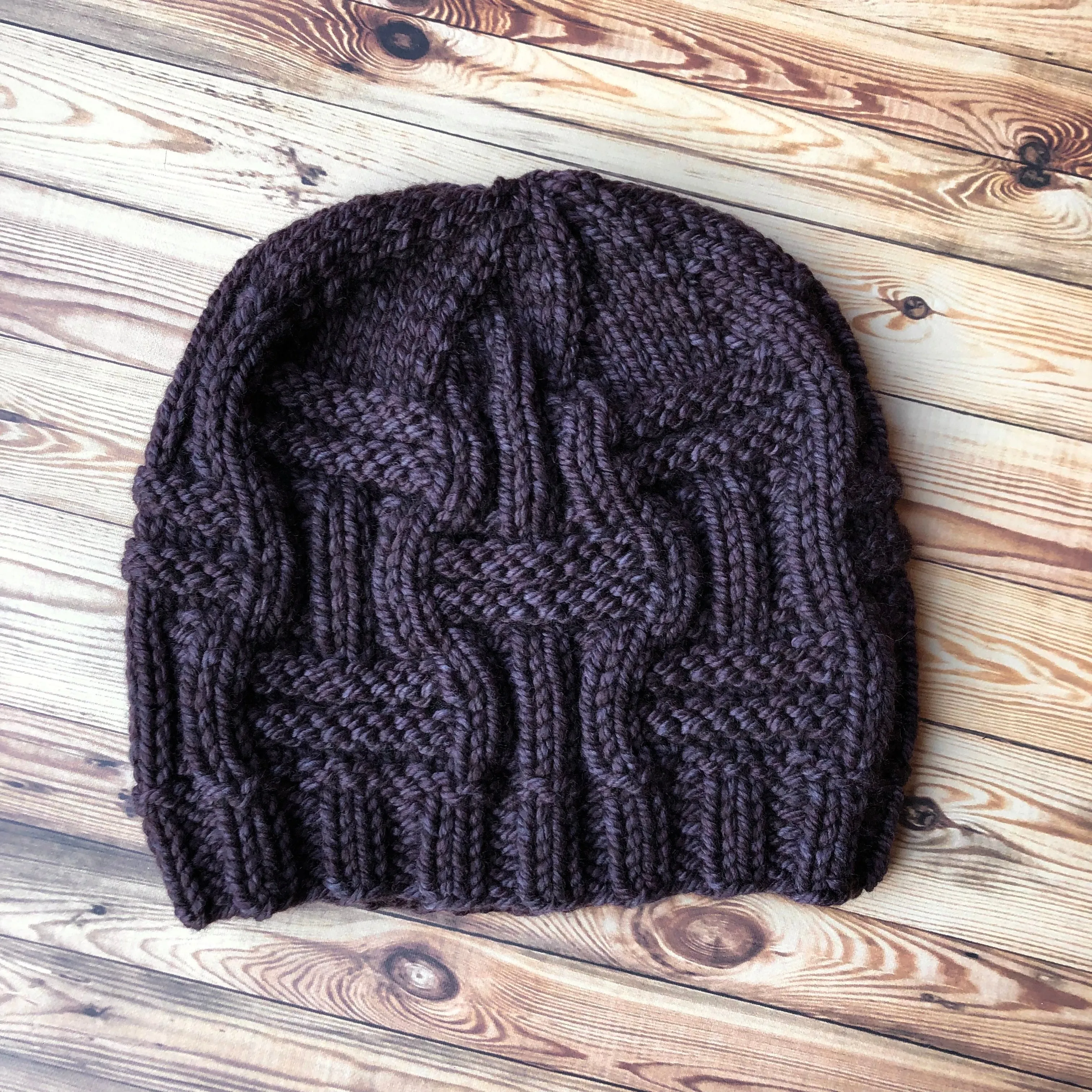 KNIT Pattern for Double Basket Weave Beanie | Knit Hat Pattern | Hat Knitting Pattern | DIY Written Knit Instructions