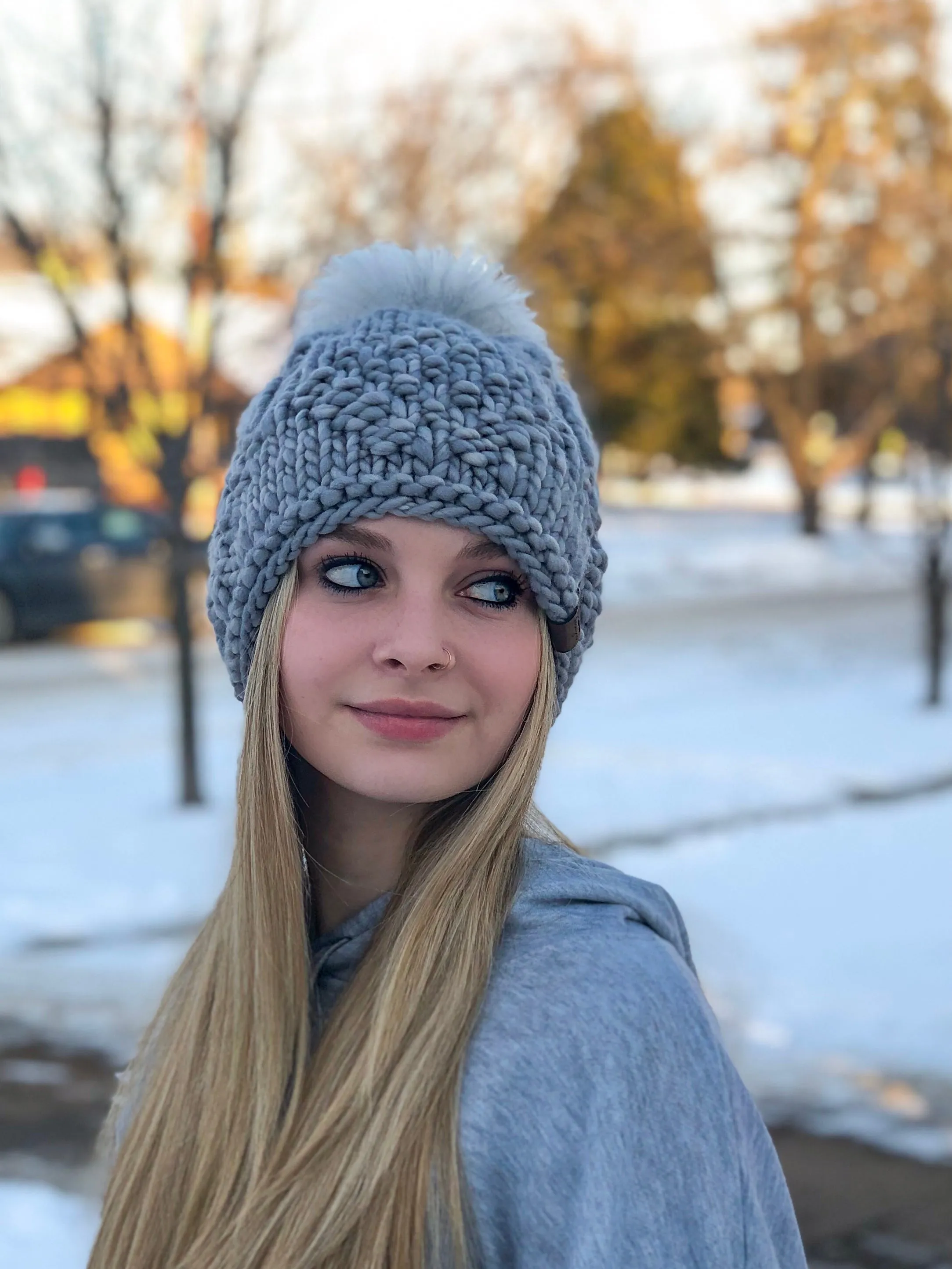 KNIT Pattern for Falling Leaves Beanie | Knitting Pattern PDF Instructions | DIY Written Tutorial | Hat Knitting Pattern | Knit Pattern