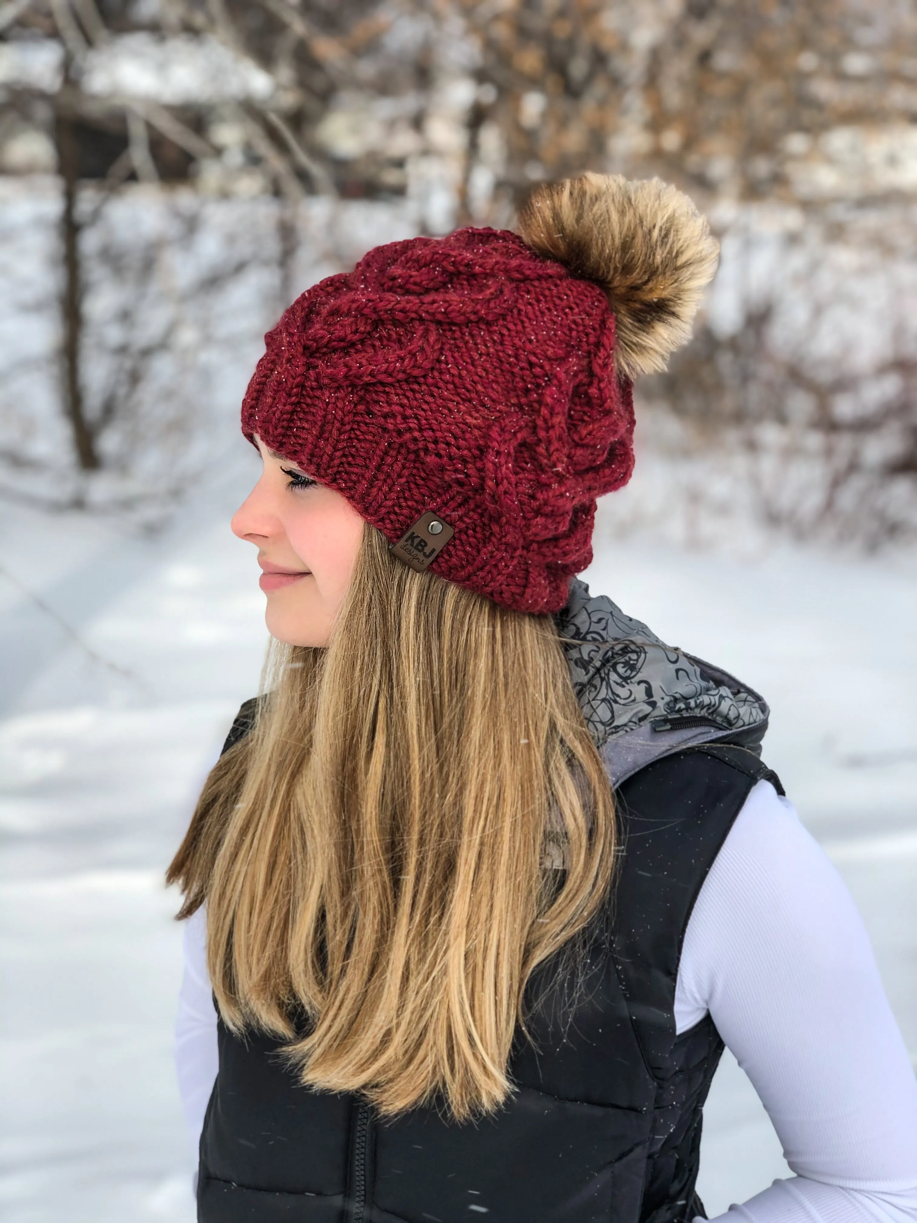 KNIT Pattern for Heart to Heart Beanie | Knit Hat Pattern | Hat Knitting Pattern | DIY Written Knit Instructions