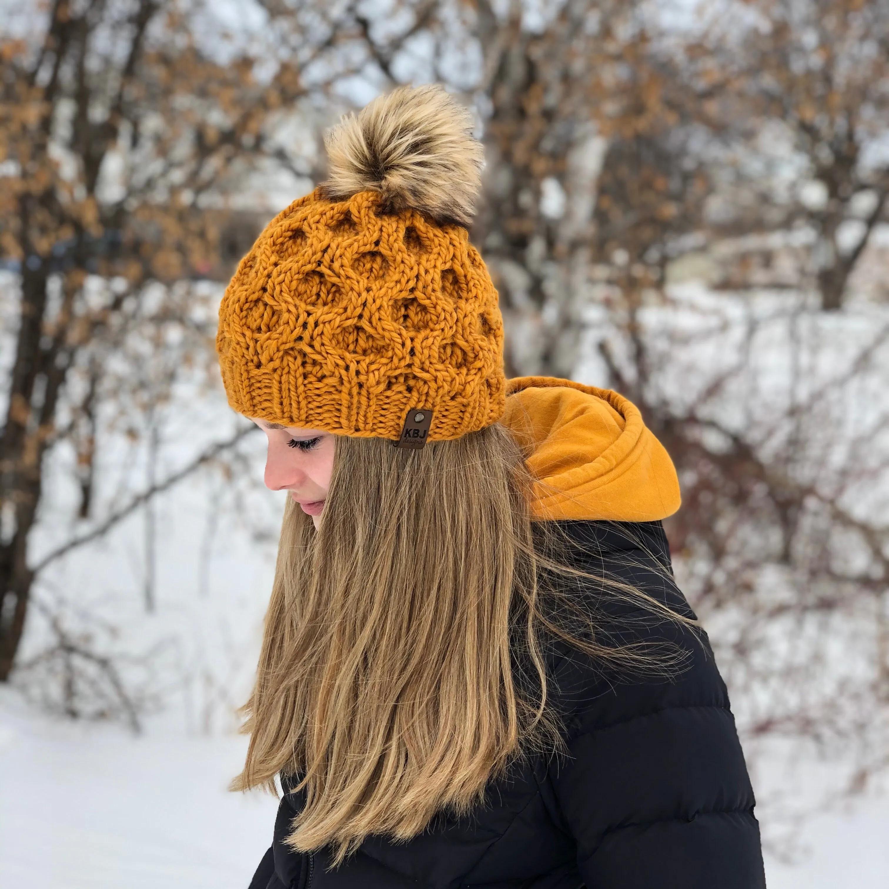 KNIT Pattern for Honeycomb Beanie | Knit Hat Pattern | Hat Knitting Pattern | DIY Written Knit Instructions