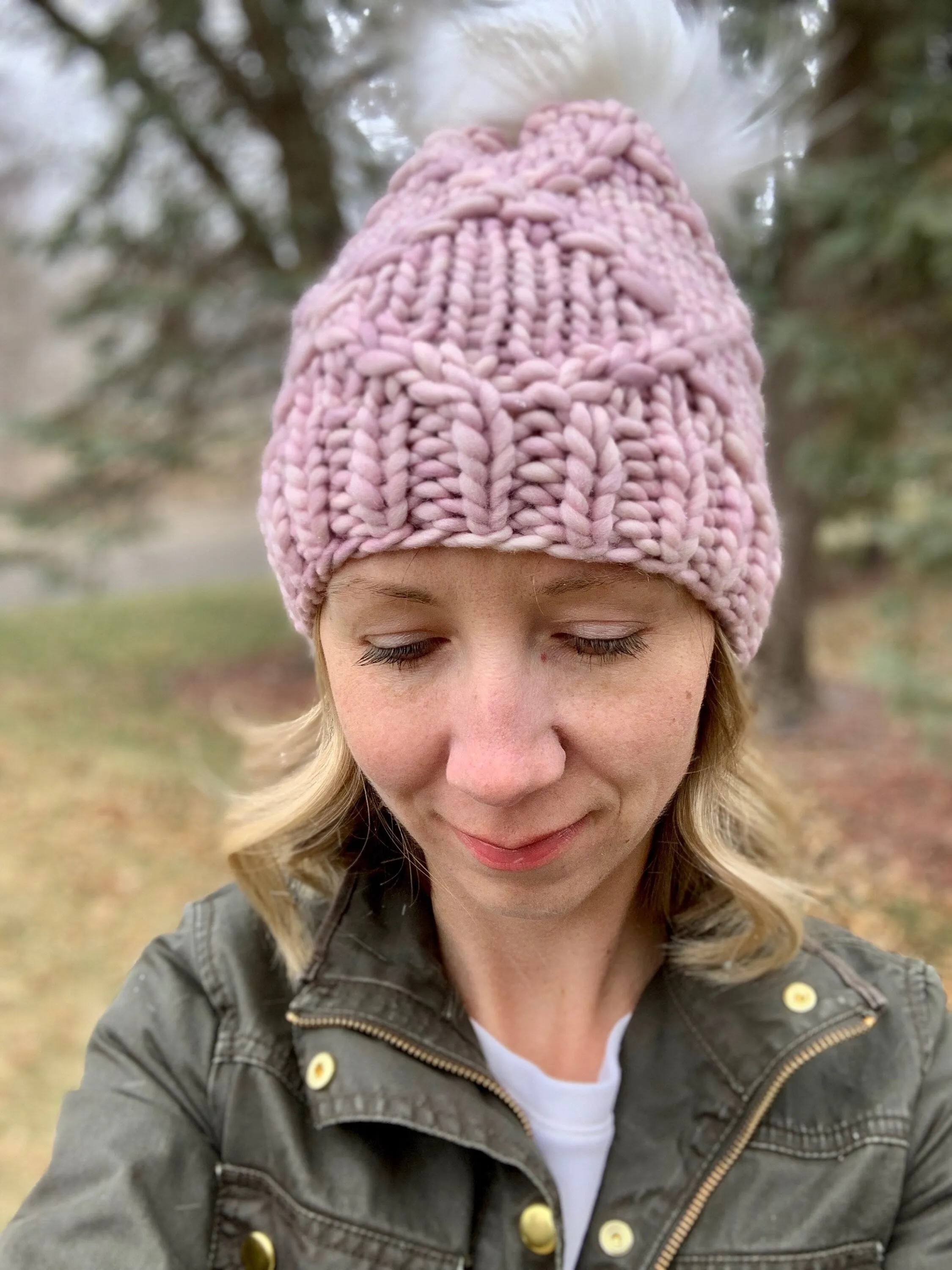 KNITTING PATTERN: Honeysuckle Hat, Cable Knit Hat Knitting Pattern for Super Bulky and Bulky Yarn