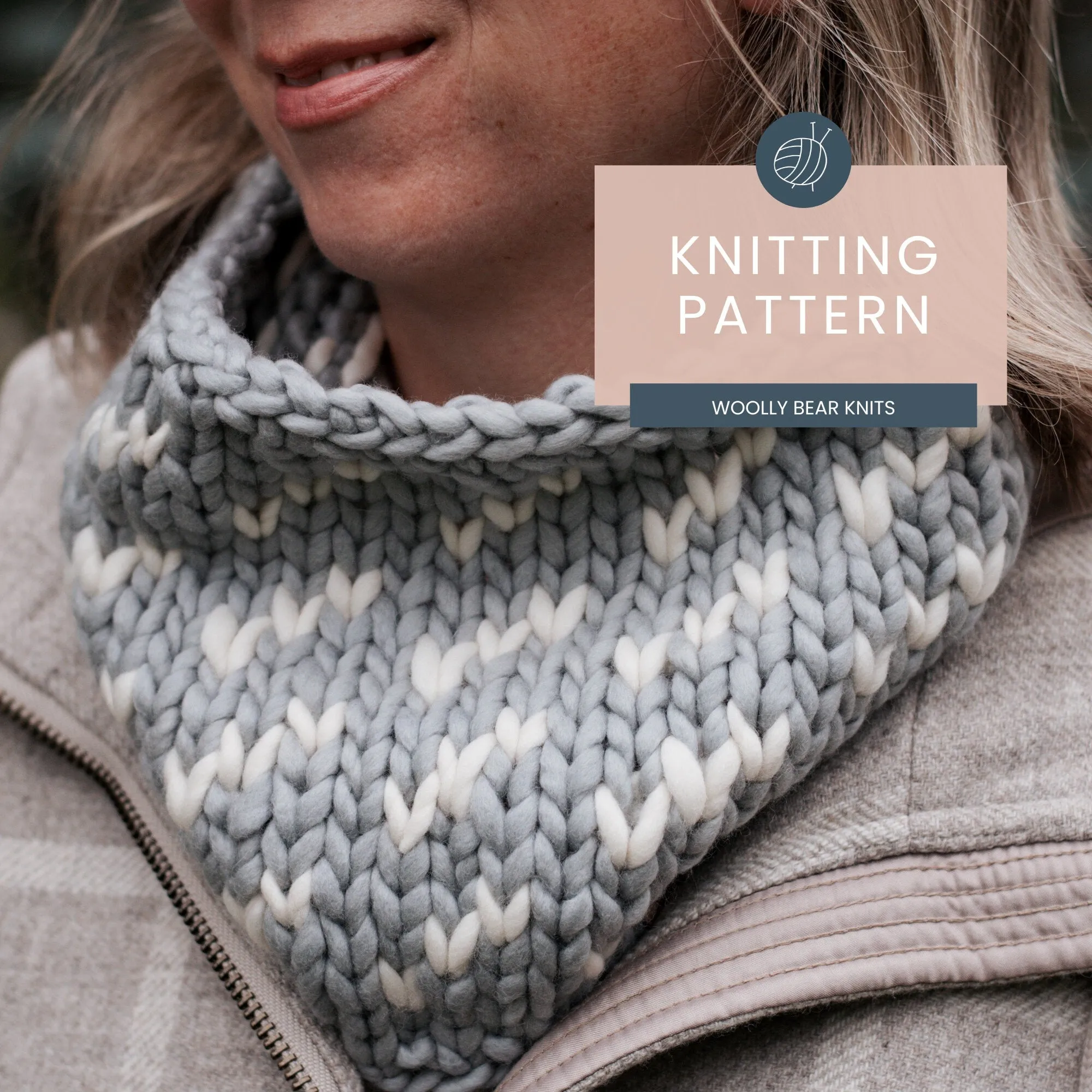 KNITTING PATTERN: Migrations Cowl, Easy Fair Isle Hat Knitting Pattern for Super Bulky Yarn