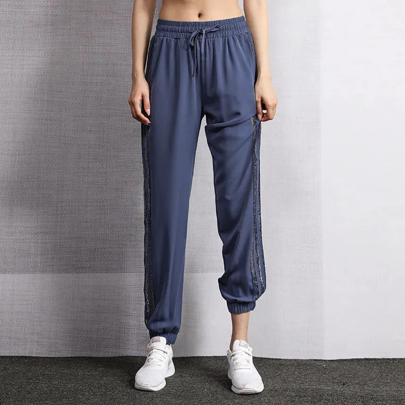 Lace Hollow Athletic Jogging Sweatpant