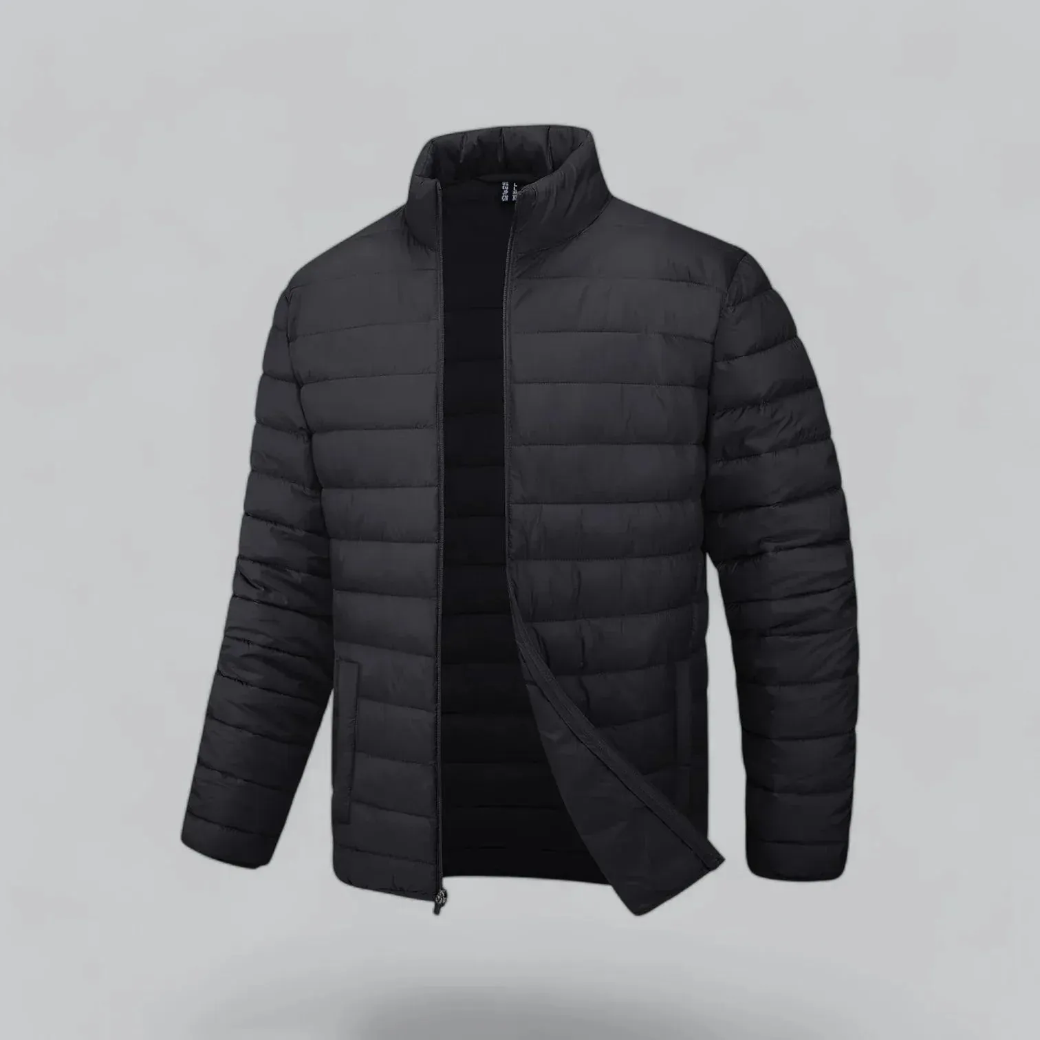 Lightweight Men's Puffer Jacket with Zipper Front