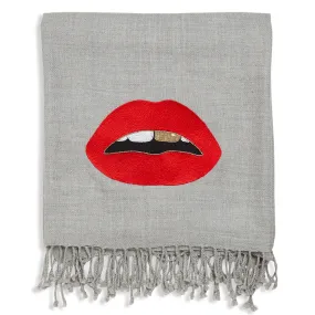 Lips Embellished Throw