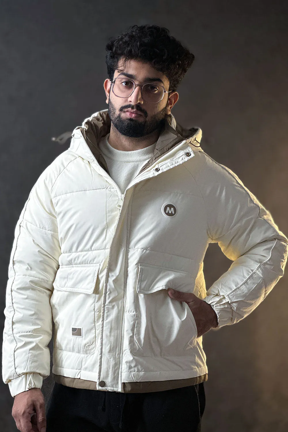 Luminous White Puffer Jacket - 1124173