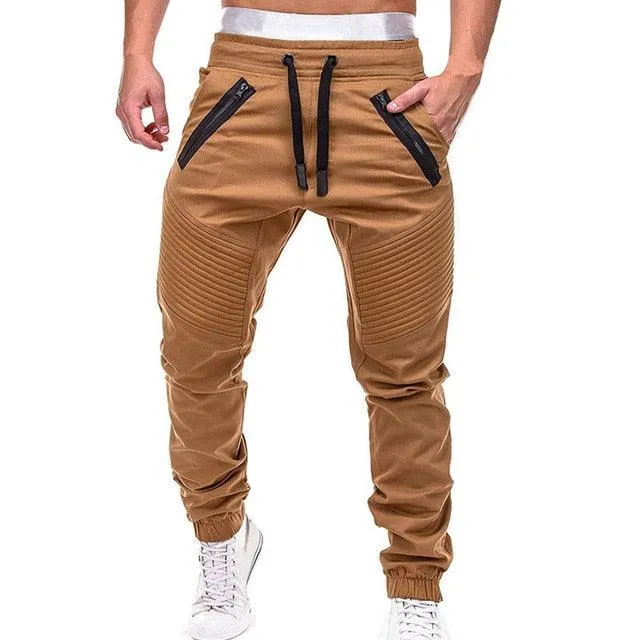 Men Casual Joggers Pants - Solid Thin  Sweatpants - New Men's Sportswear Hip Hop Pants (D9)(TG4)(CC2)