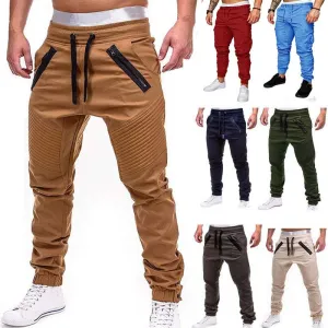 Men Casual Joggers Pants - Solid Thin  Sweatpants - New Men's Sportswear Hip Hop Pants (D9)(TG4)(CC2)