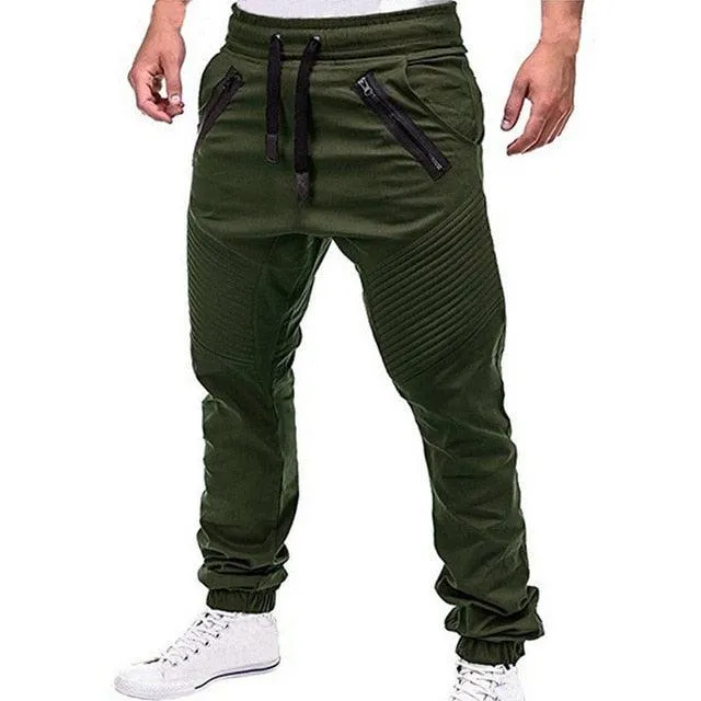 Men Casual Joggers Pants - Solid Thin  Sweatpants - New Men's Sportswear Hip Hop Pants (D9)(TG4)(CC2)