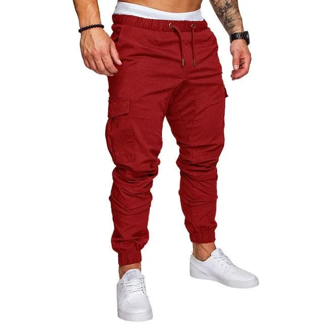 Men Casual Joggers Pants - Solid Thin  Sweatpants - New Men's Sportswear Hip Hop Pants (D9)(TG4)(CC2)