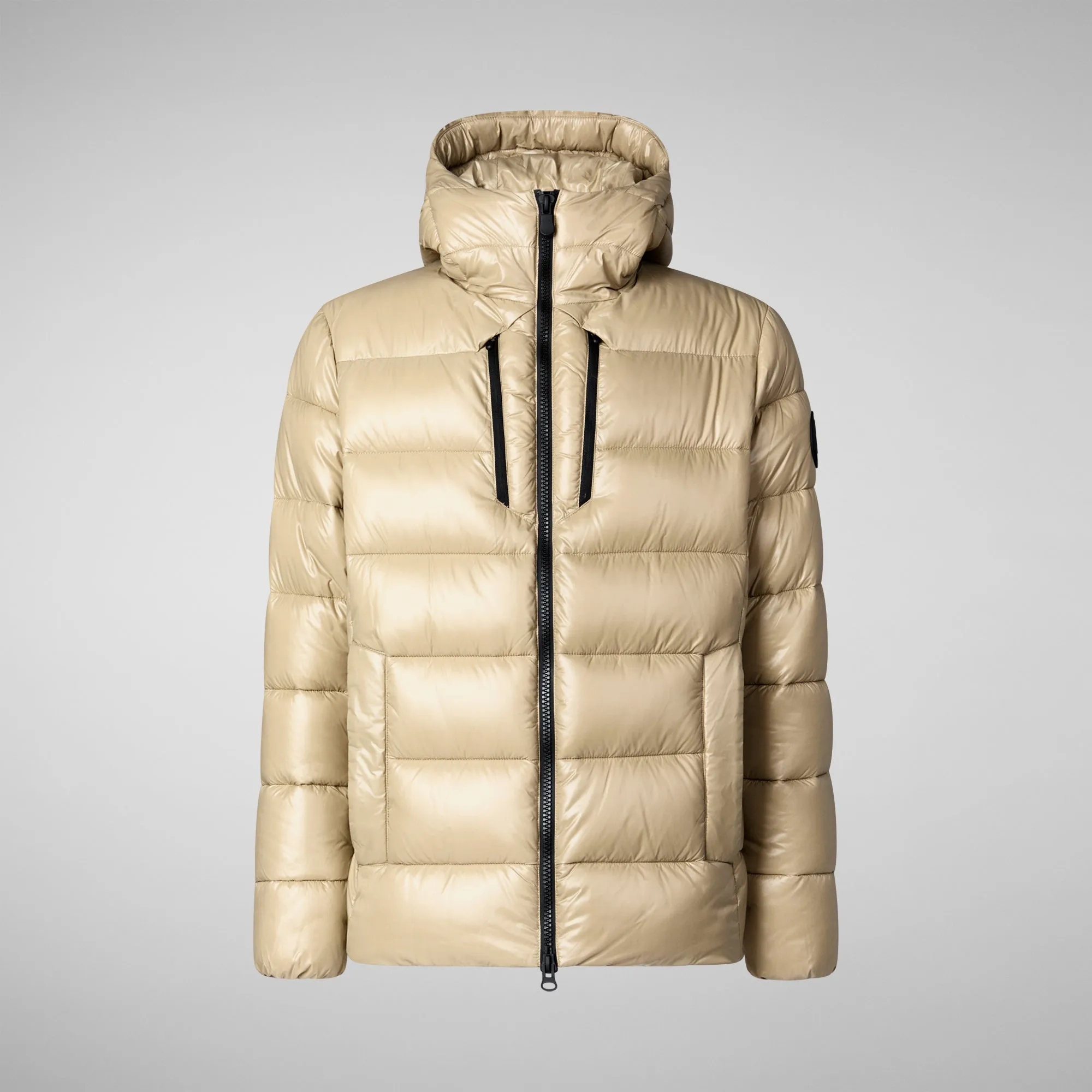 Men's  animal free Puffer jacket maxime in wood beige