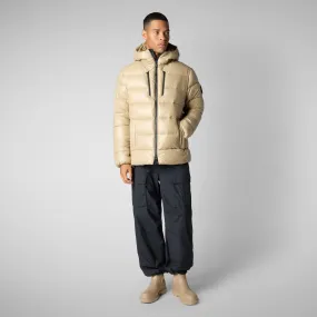 Men's  animal free Puffer jacket maxime in wood beige