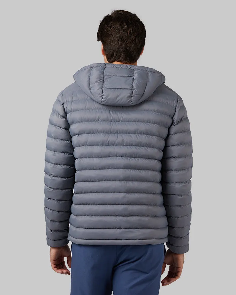 MEN'S LIGHTWEIGHT POLY-FILL PACKABLE HOODED JACKET