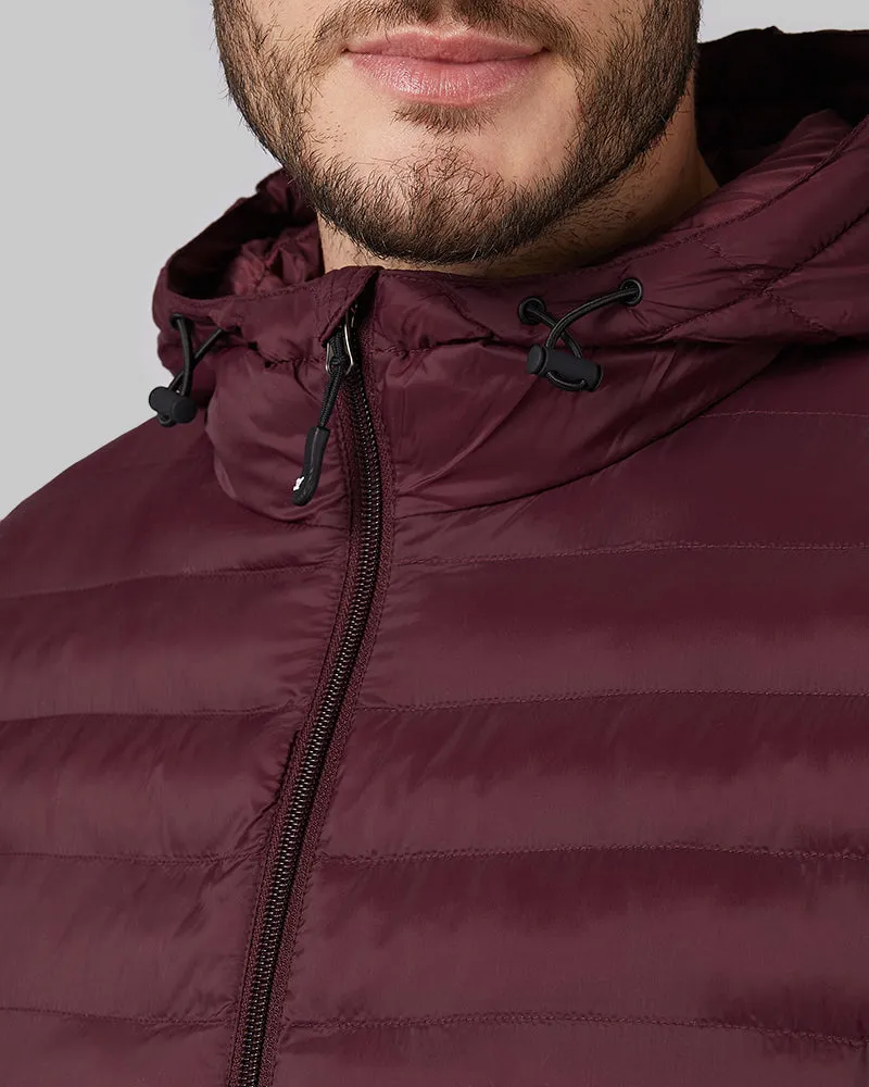 MEN'S LIGHTWEIGHT POLY-FILL PACKABLE HOODED JACKET