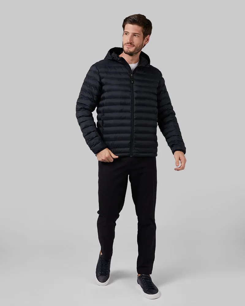 MEN'S LIGHTWEIGHT POLY-FILL PACKABLE HOODED JACKET