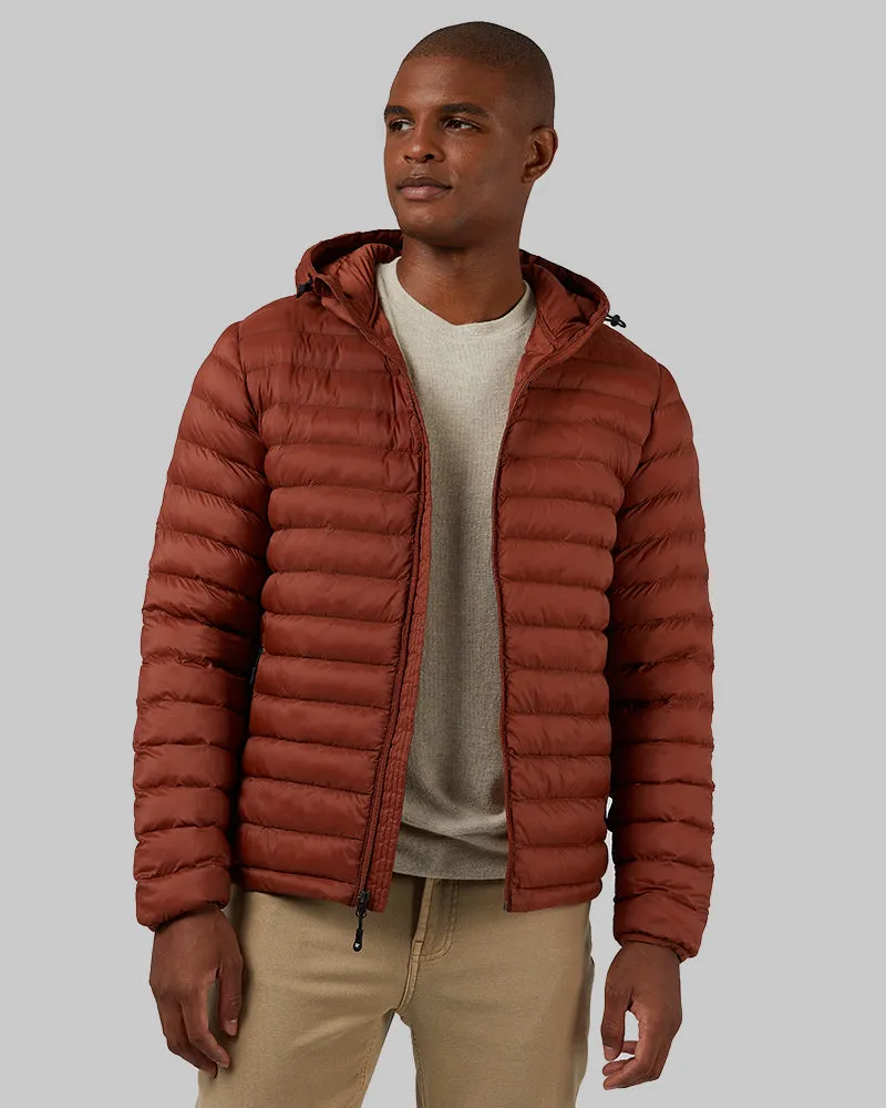 MEN'S LIGHTWEIGHT POLY-FILL PACKABLE HOODED JACKET