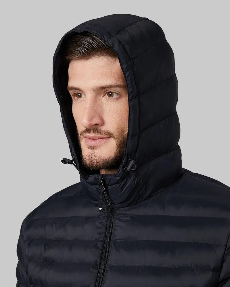 MEN'S LIGHTWEIGHT POLY-FILL PACKABLE HOODED JACKET