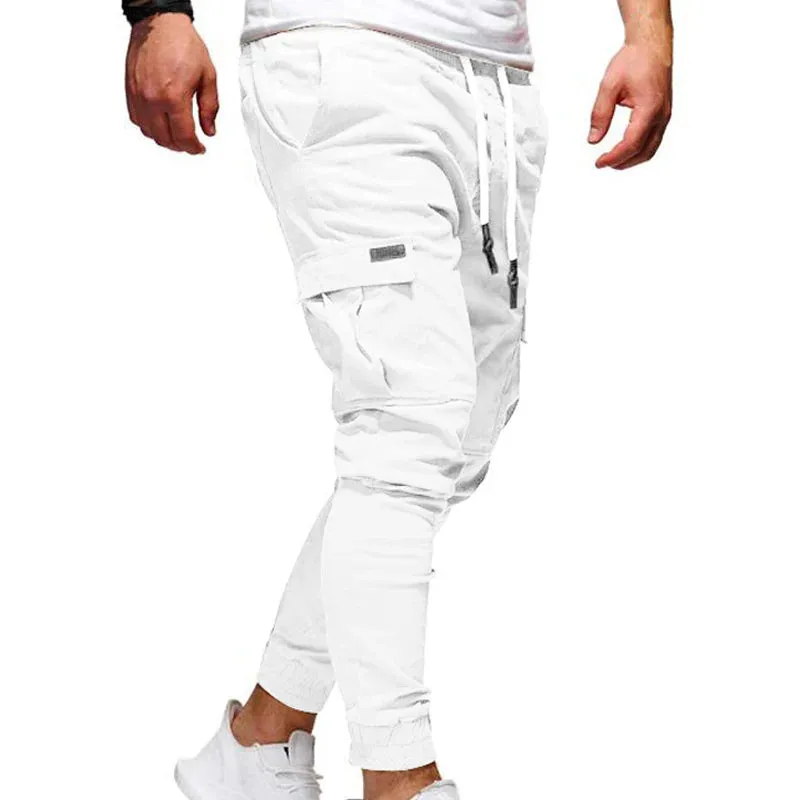 Men's Pants Multi-Pockets Joggers Men Sweatpants 2021 New Casual Solid Cargo Pants Men Oversize Streetwear Pants Men Trousers