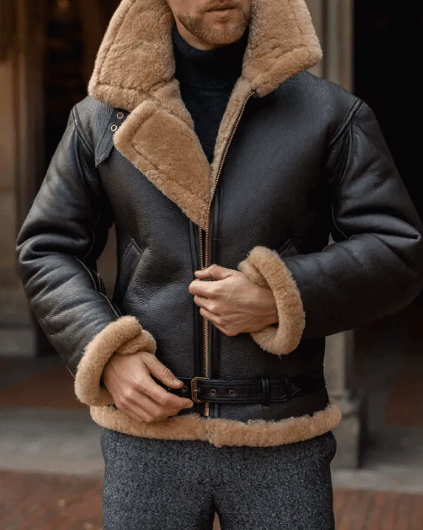 Mens RAF Sheepskin Bomber Jacket