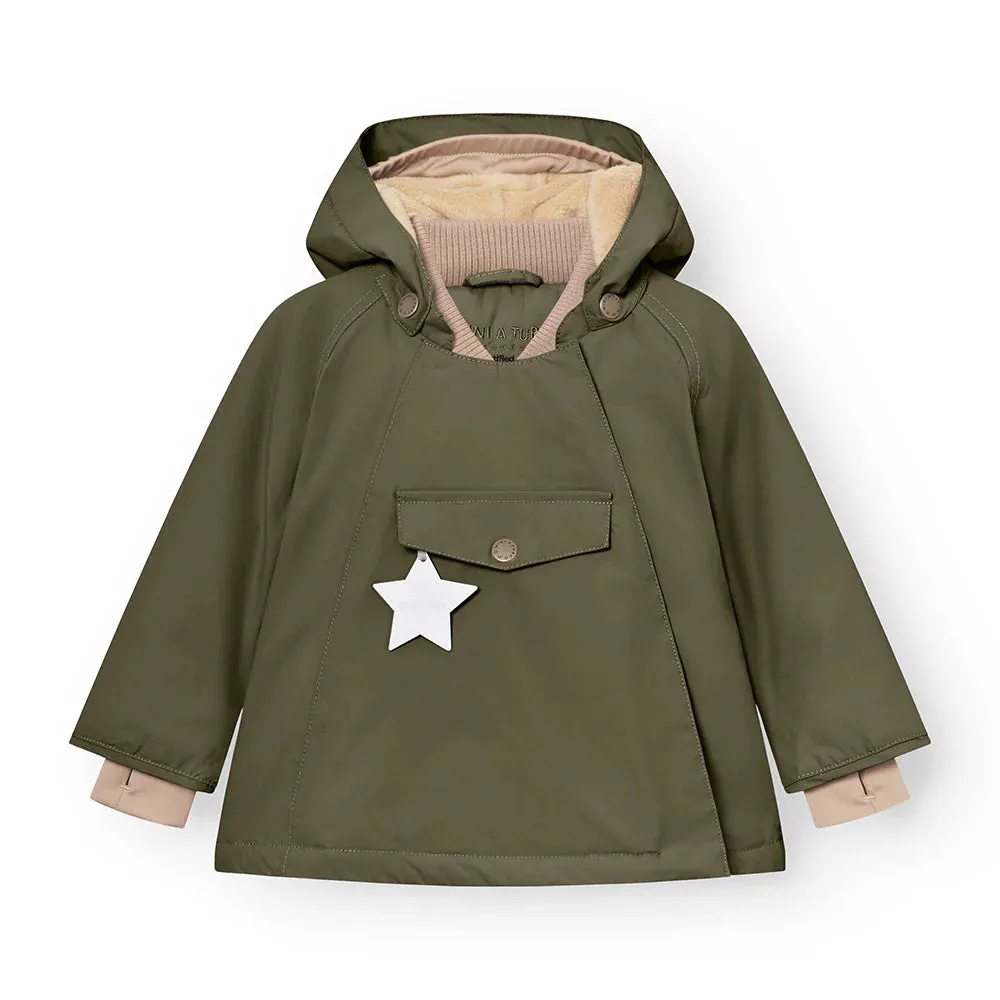 MINI A TURE Kids WANG Fleece Lined Winter Jacket - Olive Night