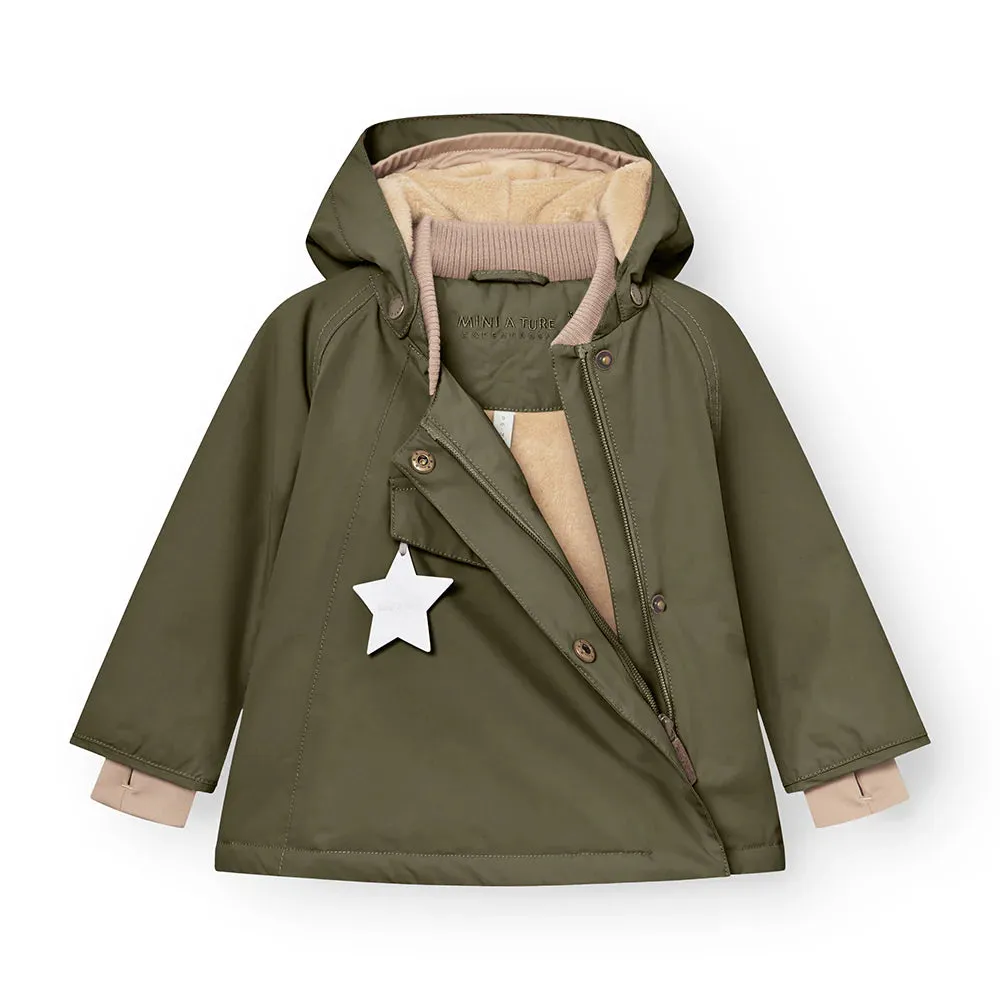 MINI A TURE Kids WANG Fleece Lined Winter Jacket - Olive Night