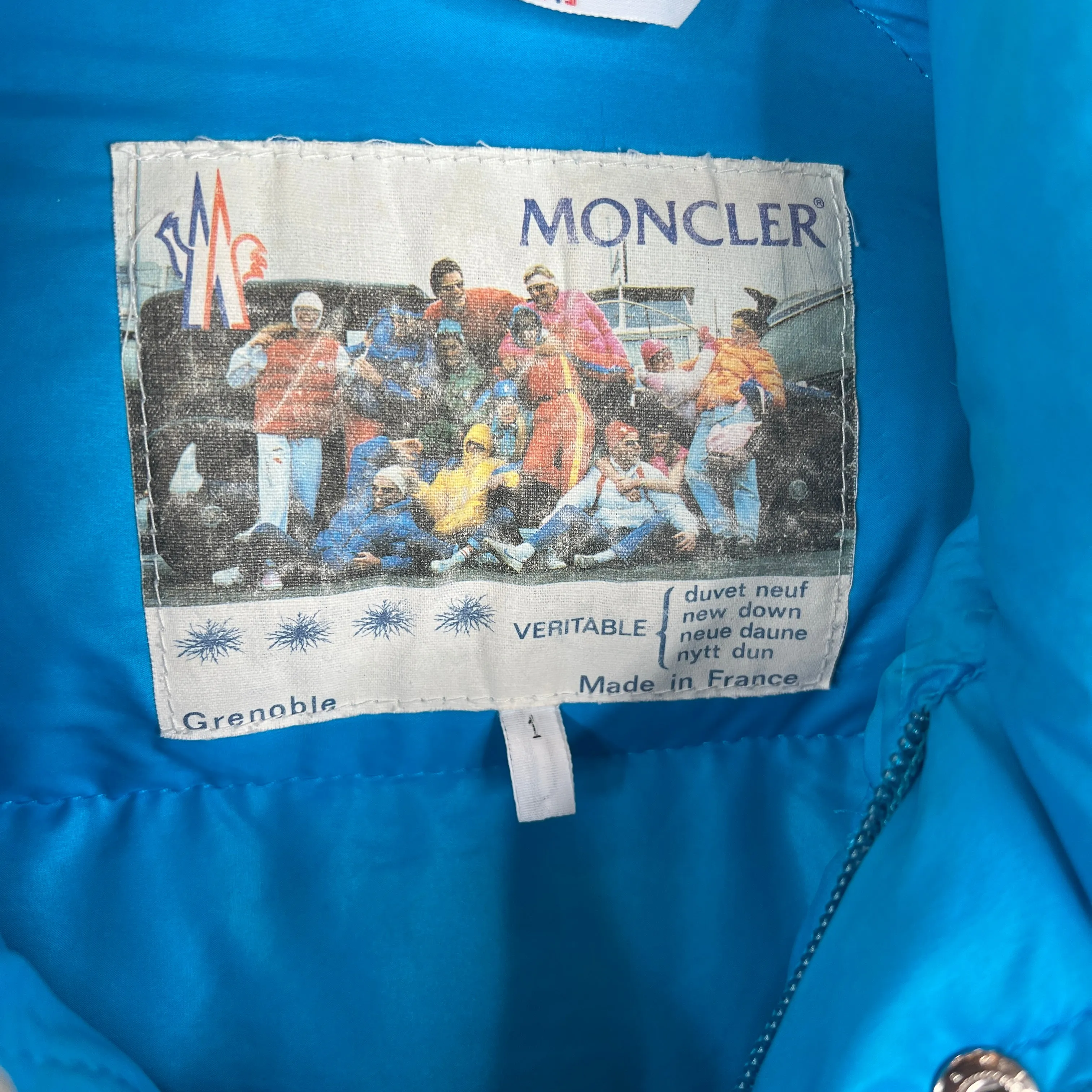 Moncler Blue Convertible Puffer Jacket