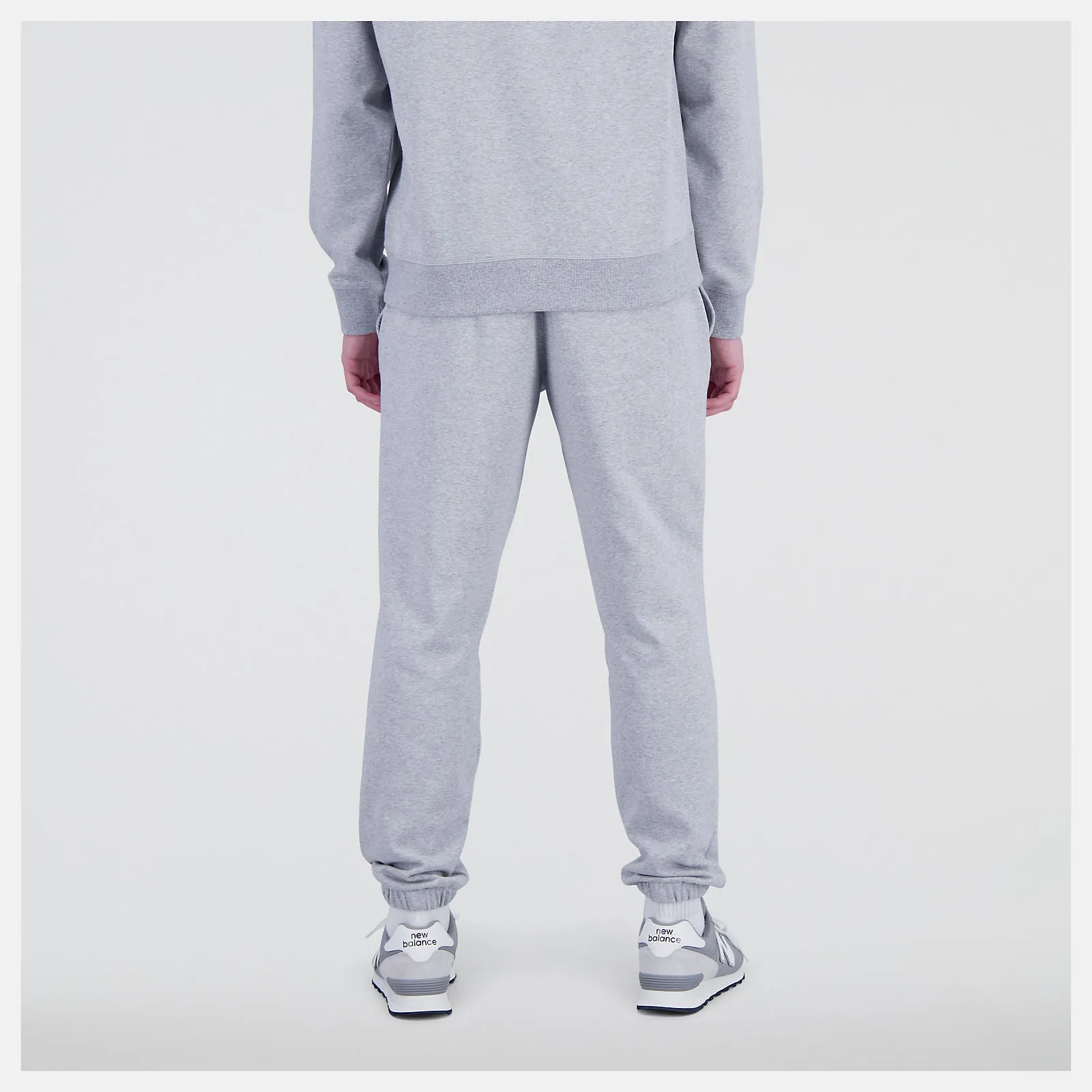 New Balance Essentials Stacked Logo French Terry Sweatpant - Mens - Grey