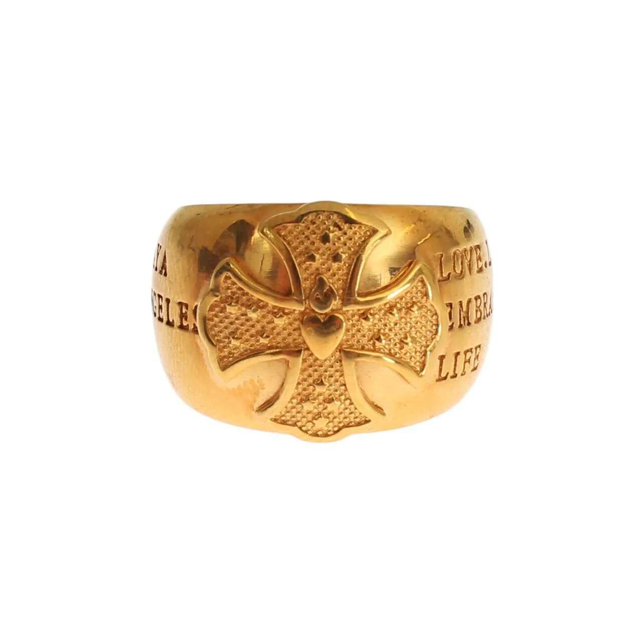 Nialaya Glamorous Gold-Plated Sterling Silver Ring