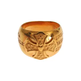 Nialaya Glamorous Gold-Plated Sterling Silver Ring