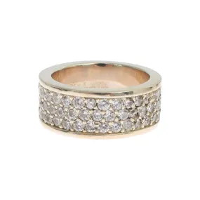 Nialaya Glamorous Silver CZ Crystal Embellished Ring