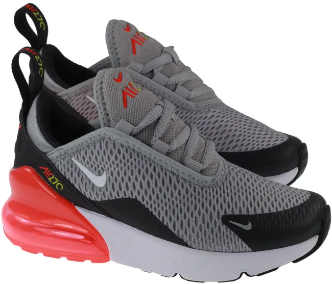 Nike Shoes Kids Air Max 270 Light Smoke Grey White Dark Smoke Grey