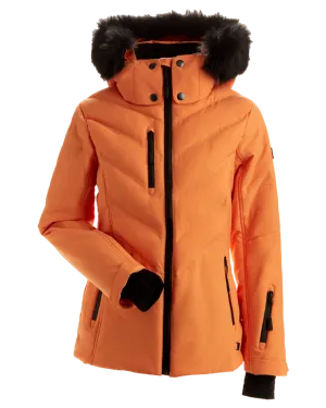 Nils Sundace Faux Fur Women's Snow Jacket - Apricot