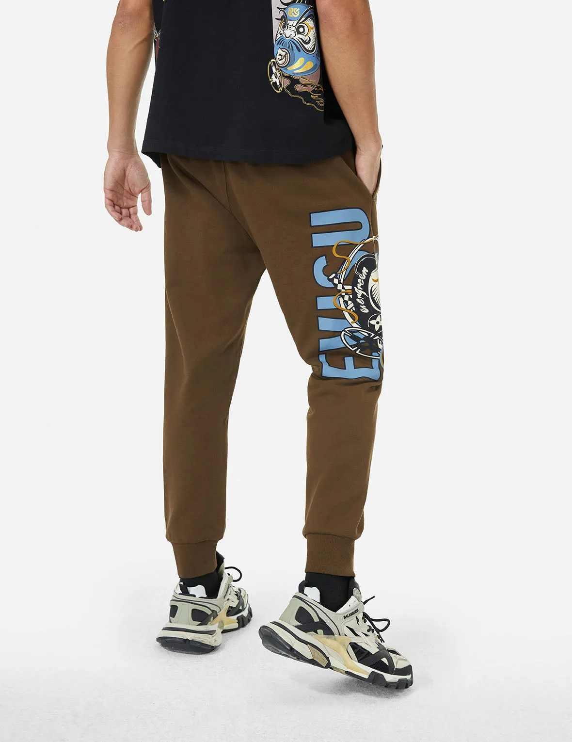 Ninja Daruma Print Regular Fit Sweatpants