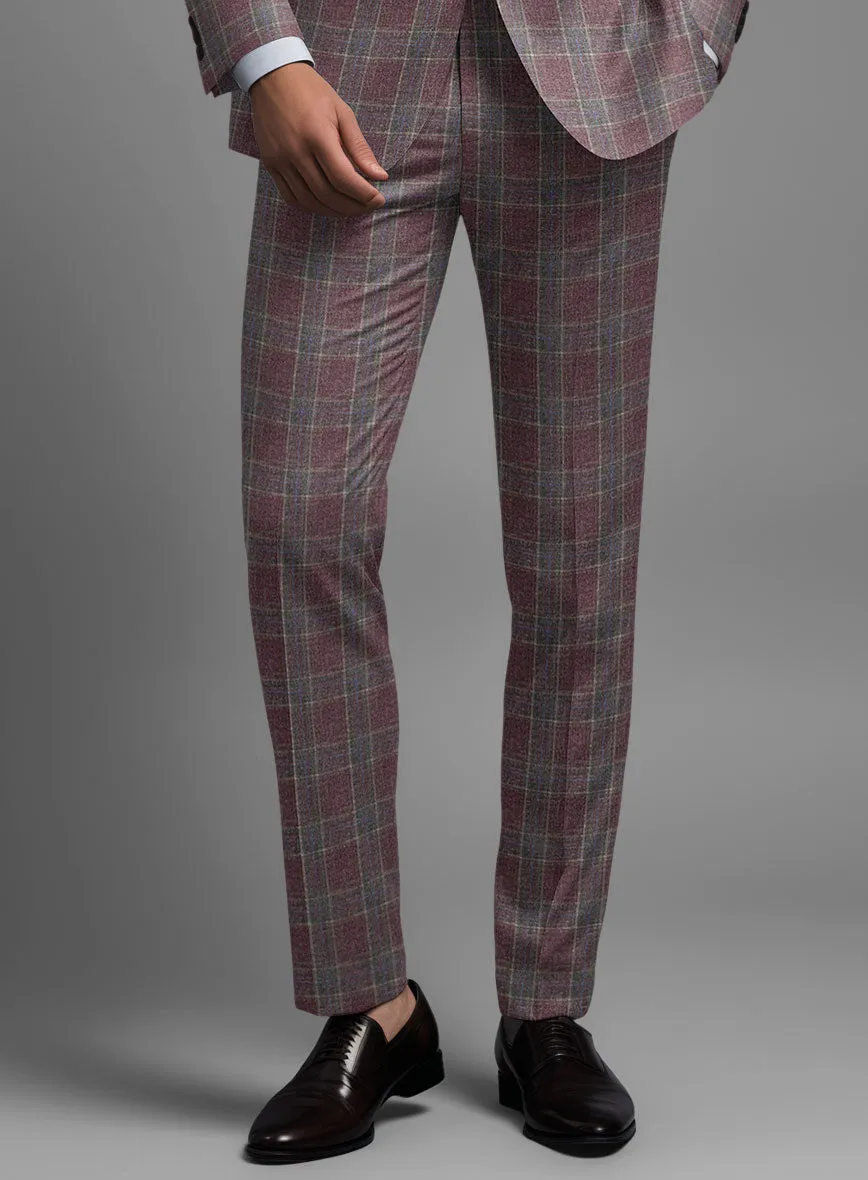 Noble Anton Check Wool Silk Linen Suit