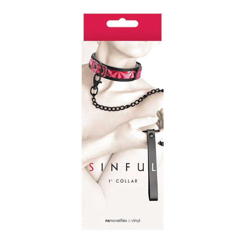 NS Novelties Sinful 1 inch Pink Collar