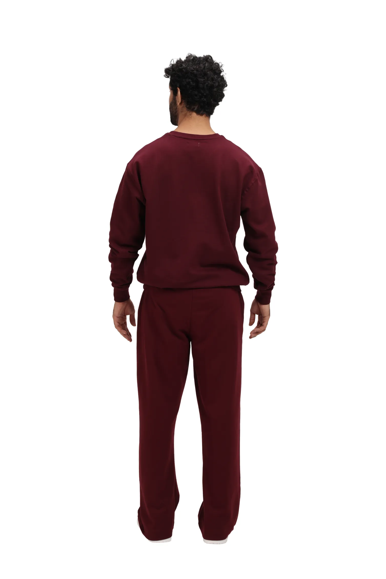 Organic Cotton Unisex Sweatshirt   Straight Sweatpants - Set