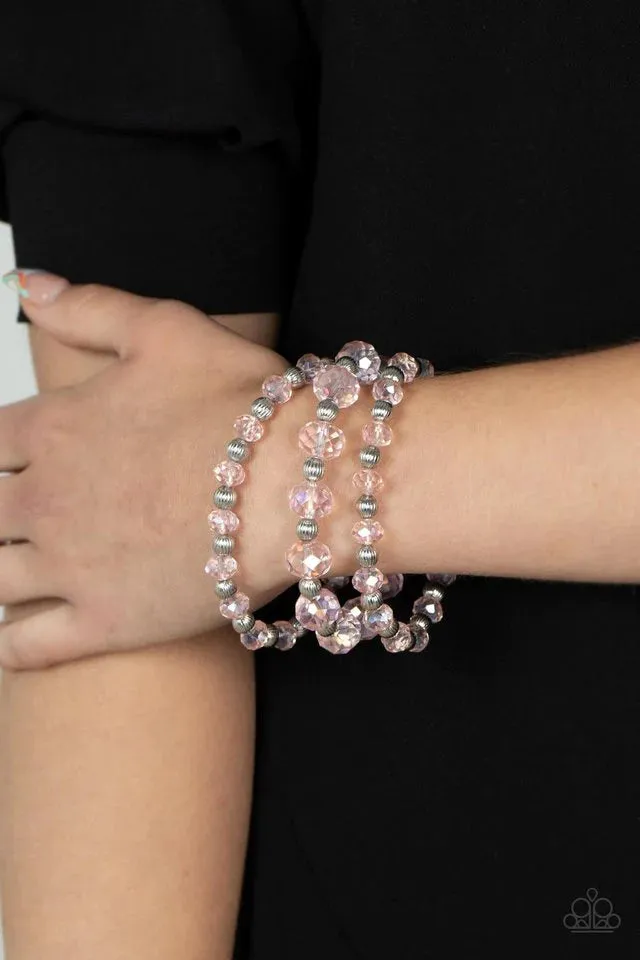 Paparazzi Eiffel Tower Tryst Bracelet Pink