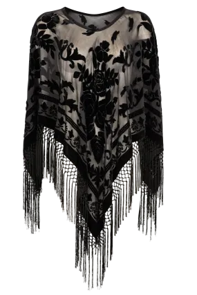 Pat Dahnke Black Burnout Poncho