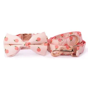 Peach Bowtie Unbreakable Collar™ & Leash Set